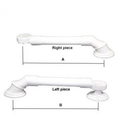 SGP0002 2 Pcs Design Plastic Grab Bar, 1-1/4" OD